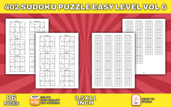 402 Sudoku Puzzle Easy Level VOL 6: A Gentle Brain Workout That Fits Into Real Life