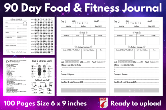 Achieve Your Health Goals with Our 90 Day Food and Fitness Journal KDP