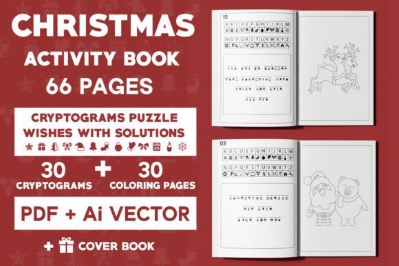 Christmas Activity Book for Kids 66 Page: A Holiday Blend of Puzzles and Coloring That Actually Keeps Children Engaged