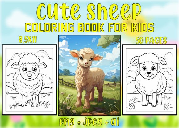 Cute Sheep Coloring Book for Kids: Your KDP Interior Solution