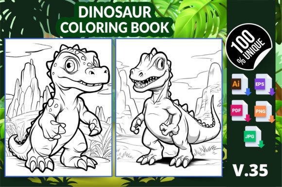 Effortless KDP Publishing with Dinosaur Coloring Book KDP Interior V35