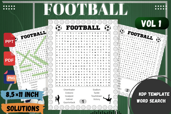 FOOTBALL WORD SEARCH PUZZLE - VOL1