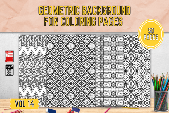 Geometric Background Coloring Page Vol14: Key Uses
