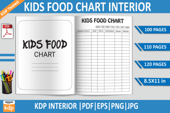 Kids Food Chart KDP Interior Template
