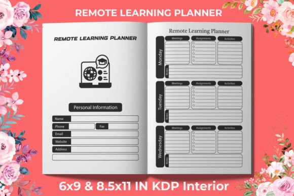 Remote Learning Planner: KDP-Ready Interiors for Sellers