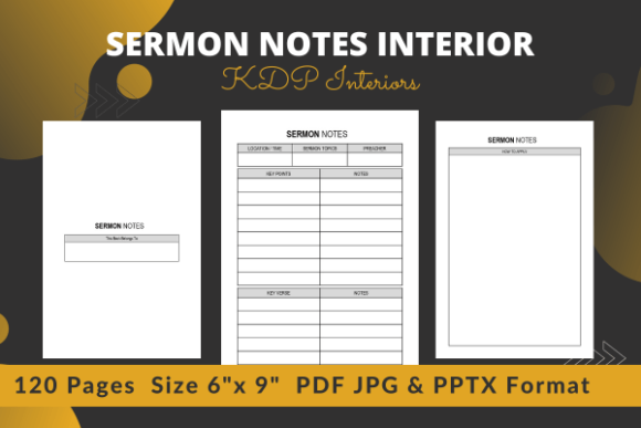 Sermon Notes Interiors: A Versatile Foundation for Faith-Focused Journals