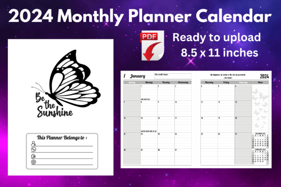The 2024 Monthly Planner Calendar for KDP: A Thoughtfully Designed Year of Clarity and Inspiration
