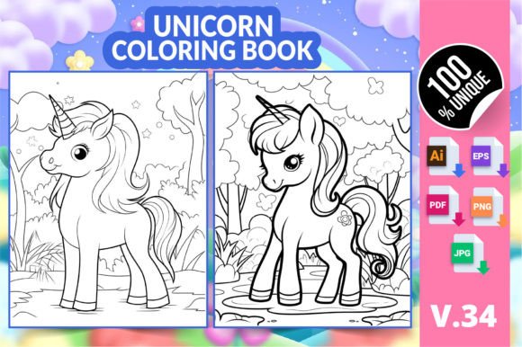 Unlocking Creative Publishing with Unicorn Coloring Book KDP Interior V34